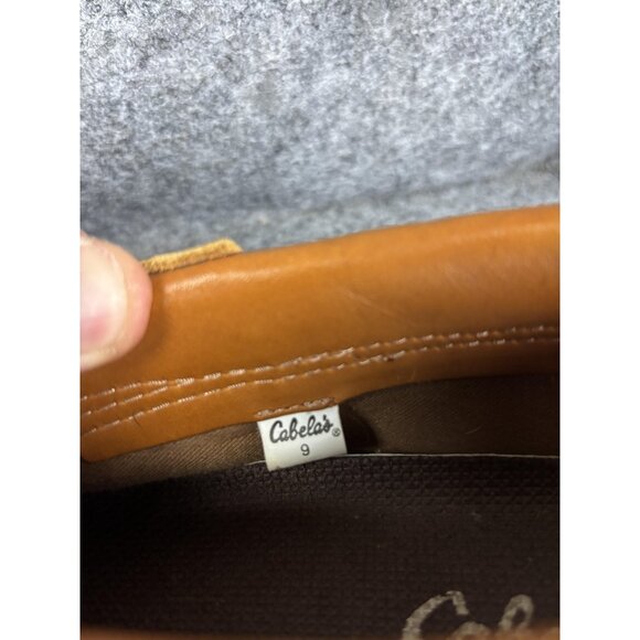 Cabelas Duck Shoes Womens Size 9 Brown Rubber Leather Bean Boot Moc Slip On - Picture 6 of 9